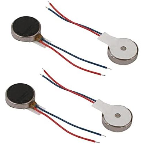 sourcing map Vibration Motor W Wire 4 Pcs DC 3V 10 mm Dia Mobile Phone Coin Flat Vibrating
