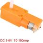 uxcell DC3-6V 70-150RPM 1:130 Double Shaft DC Geared Motor Orange 2PCS for Robot Smart