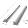 NUZAMAS Set of 2 Aluminium Solar Panel Side Brackets, Spoilers for Fitting Solar Panels to Motorhomes, Caravans, House Roofs, RV Camper, Van, Travel, Trailer, Boat, Silver