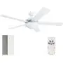 Vent de plafond moderne HYATECH de 132 cm avec kit d'éclairage réglable en intensité et télécommande, pales réversibles et moteur, conforme à la norme ETL pour salon, chambre, sous-sol, cuisine, blanc. Vent de plafond moderne HYATECH de 132 cm avec kit d'éclairage réglable en intensité et télécommande, pales réversibles et moteur, conforme à la norme ETL pour salon, chambre, sous-sol, cuisine, blanc.