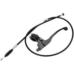 HIAORS 7/8 Inch Handlebar Left Clutch Lever and Clutch Cable with Adjuster for 50cc 70cc 90cc 110 cc 125cc Yamaha Kawasaki Suzuki Tao Tao SSR Pit Dirt Motor Bike Black