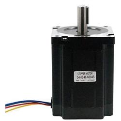 HobbyUnlimited Nema 34 Stepper Motor 6A 8.5Nm (1200 oz-in) 118mm Length for CNC Router Mill Lathe, Black