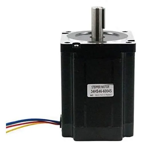 HobbyUnlimited Nema 34 Stepper Motor 6A 8.5Nm (1200 oz-in) 118mm Length for CNC Router Mill Lathe, Black