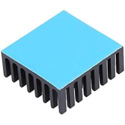6pcs Small Heatsink 25 x 25 x 10 mm / 0.98 x 0.98 x 0.39 inch Aluminum Heat Sink with Thermal Conductive Double Sided Tape for Cooling GPU IC Chips VRAM VGA RAM