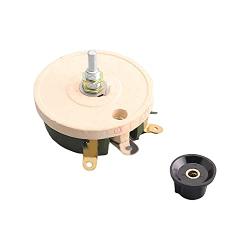 Fielect 100W 1K Ohm Ceramic Wire Wound Potentiometer Linear Rotary Resistor Rheostat with Knob for Industiral Machinery RPM Adjustment