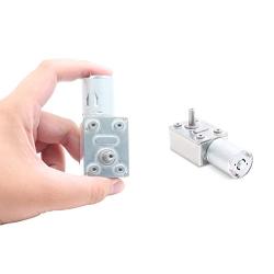 Jersvimc 12V 10RPM High Torque DC Motor, Mini JGY 370 Motor Worm Gear Motor Small Electric Motor Low RPM Reducer Motor Micro Reversible Motor Worm Shaft Motor