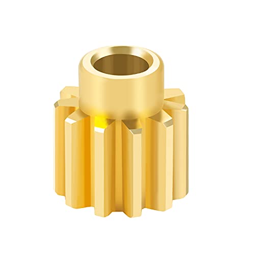 Que-T Brass 11T Motor Pinion Gear Spare Parts for 1: 24 Axial SCX24 RC Crawler Car Upgrade