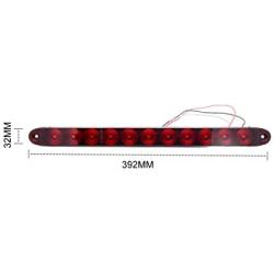 11 Red LED Trailer Light Bar IP65 Waterproof Park/Brake/Turn Signal Running Marker ID Rear Trailer Tail Light Bar for Motorcycle Utility Marine Boat Trailers