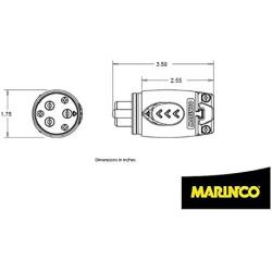 Marinco 70A Trolling Motor Plug & Receptacle, 12VCPS3