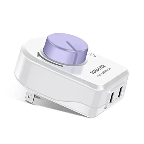 Sazomdon Soldering Iron Temperature Control,Electric Fan、Factory Electric Fan,Ventilation Fan,Power Controller,Desk Lamp,Dimming LED Light,UL Listed Plug in Dimmer Switch,120VAC,White,Pack of 1.