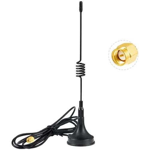 POBADY 433 MHz Antenna 3dBi SMA Male Adapter 3M RG174 Cable Magnetic Base Omni-Direction for Raspberry Pi NFC GSM ISM CUL USB CCU3 CCU2 CC1101