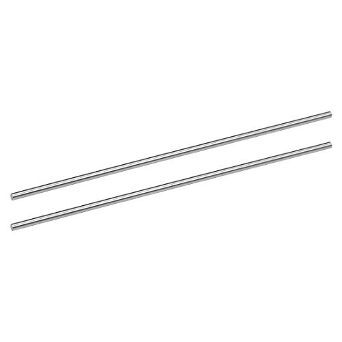 uxcell Round Steel Rod, 3mm HSS Lathe Bar Stock Tool 150mm Long, for Shaft Gear Drill Lathes Boring Machine Turning Miniature Axle, Cylindrical Pin DIY Craft Tool, 2pcs