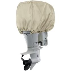 Explore Land Waterproof 600D Heavy Duty Outboard Motor Cover - Full Size Boat Engine Covers Fit for Motor up to 25HP, Tan