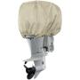 Explore Land Waterproof 600D Heavy Duty Outboard Motor Cover - Full Size Boat Engine Covers Fit for Motor up to 25HP, Tan