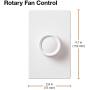 Lutron FSQ-2FH-DK Electronics Rotary On/Off Fan-Speed Control , White
