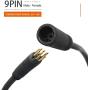 Ebike Hub Motor Extension Cable,9 Pin Waterproof Extension Cable for Electric Bike and Escooter Female to Male 60cm 130cm 160cm Wire of Conversion Kit