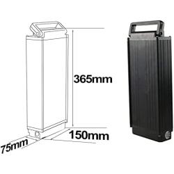 Jieoto Rear Rack Electric Bike Battery 52v/48v 15ah 17.5AH Lithium Battery for 1000W 750W 500W 350W Bike Motor, Mountain Bike Battery with Charger, Safety Lock, No Rack