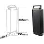 Jieoto Rear Rack Electric Bike Battery 52v/48v 15ah 17.5AH Lithium Battery for 1000W 750W 500W 350W Bike Motor, Mountain Bike Battery with Charger, Safety Lock, No Rack