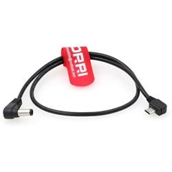 DRRI Right Angle Micro-USB to Right Angle 2.1mm DC Motor Power Cable for Nucleus-Nano (Elbow Micro USB)