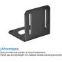 MECCANIXITY Motor Bracket Motor Mounting Holder 68x65x68mm Black for 57mm NEMA 23 Stepper Motor with Screws 4 Set