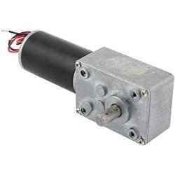 sourcing map Worm Geared Motor DC 12V 10RPM 8mmx15mm Dual D-Shape Shaft Electric Power Turbo Silver Tone