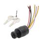 87-88107A5 Boat Ignition Switch with Key Boat Push to Choke 6 Wire Base Ignition Key Switch for Mercury with 2 Keys 6 Wire Connectors | for Mercury Push Choke Ignition