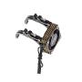 DKKY Aluminum Motor Cooling Fan 40-43mm Adjustable Dual Motor Mounts for ARRMA Axial TRAXXAS 1/10 RC Car 4274 4068 4268 Motor (Black Gold)
