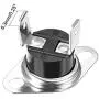 uxcell KSD301 Thermostat 40°C/104°F 10A N.C Adjust Snap Disc Temperature Switch for Microwave,Oven,Coffee Maker 2pcs