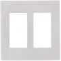 Leviton DW4SF-1BW Decora Smart Wi-Fi Fan Speed Controller, White & 80309-SW 2-Gang Decora Plus Wallplate Screwless Snap-On Mount, White