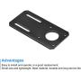 MECCANIXITY Motor Bracket Motor Mounting Holder 100x50mm Black for NEMA 17 Stepper Motor