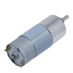 555 High Torque Micro Brush DC Motor Low Speed Gear Reduction Motor Eccentric Shaft Gearbox Diameter 37mm High Torque All Metal Gear Electric Micro Gear Motor(24 Volt, 200RPM)