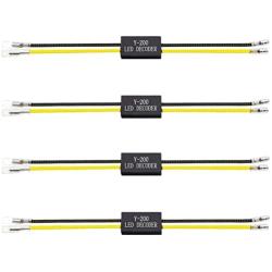 Taiss 4pcs Motorcycle LED Load Resistor Flasher, LED Turn Signal Fix Error Flash Controller Lamp Fault Eliminator.