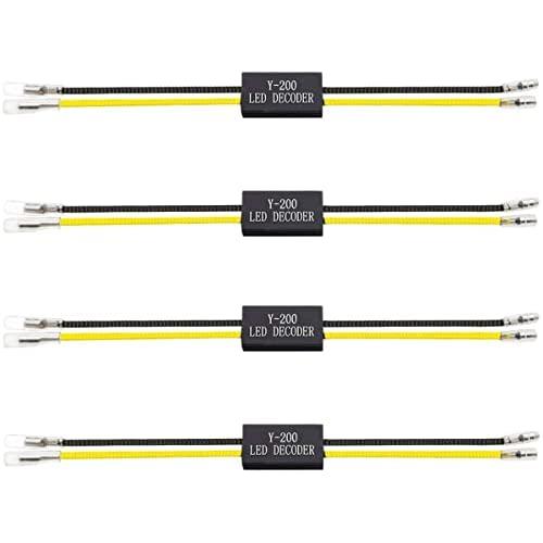 Taiss 4pcs Motorcycle LED Load Resistor Flasher, LED Turn Signal Fix Error Flash Controller Lamp Fault Eliminator.