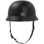 German Style Motorcycle Helmet, Thin Skull Cap Half Helmet for Adult Men Women, Novelty DOT Half Shell Helmet, Retro Half Face Helmet for Cruiser Scooter Chopper, DOT Approved (Matte Black, Large)