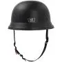 German Style Motorcycle Helmet, Thin Skull Cap Half Helmet for Adult Men Women, Novelty DOT Half Shell Helmet, Retro Half Face Helmet for Cruiser Scooter Chopper, DOT Approved (Matte Black, Large)