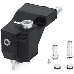 Mishimoto MMRT-F2D-11SMWBK Aluminum Secondary Degas Tank, Compatible With 2011-2019 Ford 6.7L Powerstroke, Micro-Wrinkle Black