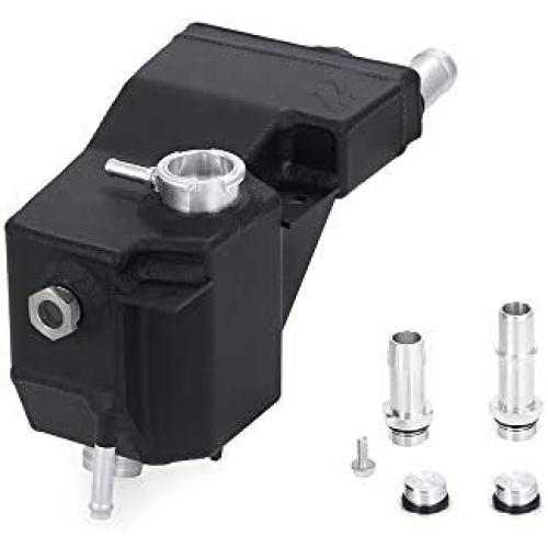 Mishimoto MMRT-F2D-11SMWBK Aluminum Secondary Degas Tank, Compatible With 2011-2019 Ford 6.7L Powerstroke, Micro-Wrinkle Black