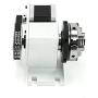 RATTMMOTOR Reducing Ratio 4:1 CNC 4th-axis A-axis Rotation-axis, 4 Jaw K12-65mm Chuck Tip Indexing Head with Nema17 2-Phase 4-Wire Stepper Motor + 54mm Tailstock for CNC Router Engraving Machine