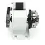 RATTMMOTOR Reducing Ratio 4:1 CNC 4th-axis A-axis Rotation-axis, 4 Jaw K12-65mm Chuck Tip Indexing Head with Nema17 2-Phase 4-Wire Stepper Motor + 54mm Tailstock for CNC Router Engraving Machine