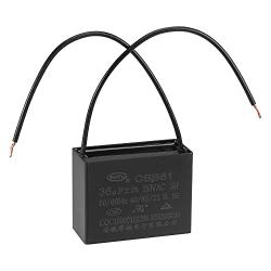 uxcell Ceiling Fan Capacitor CBB61 36uF 250V AC 2 Wires Metallized Polypropylene Film Capacitor 58x45x26mm for Electric Fan Pump Motor Generator