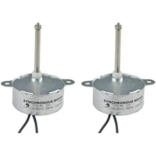 CHANCS Synchronous Motor TYC-40 AC 12V 5RPM Shaft Length 4.6cm for Fiber Optic Christmas Ornament (2PCS)