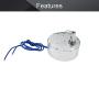 Fielect Synchronous Motor AC 110V 15-18RPM Turntable Motor CCW Direction 4W TYC-50 Horizontal Hole Tapping Shaft