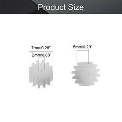 Othmro 40pcs Plastic Gears 12 Teeth Model 122A Reduction Gear Plastic Worm Gears for RC Car Robot Motor
