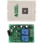 Calvas 433Mhz Wireless RF Switch DC12V Relay Receiver Module and 433 Mhz Remote Controls For DC Motor Forward and Reverse Controller - (Color: 1 Piece DC 1202)