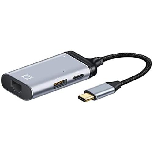 Xiwai USB-C Type-C USB3.1 to 1000Mbps Gigabit Ethernet Network LAN Adapter with Female PD Power Port