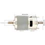 775 DC 12V/24V 50W High Torque Electric Motor, 4500/9000RPM Dual Output Shaft Ball Bearing Electric DC Motor Driver for DIY Parts by Walfron (24V9000RPM)