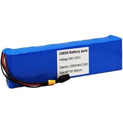 Jieoto 36V 12000mAh 10S 3P E-Bike Battery Pack Built-in 20A BMS Waterproof Lithium-ion Battery Pack with Charger Fit for 500W 350W 250W 200W E-Bike Scooters Motor
