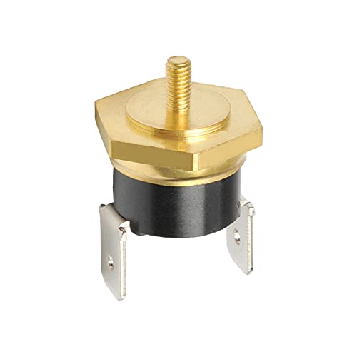 Fielect KSD301 Thermostat Temperature Control Switch,Adjust Snap Disc Temperature Switch 100°C Copper M3 Normally Closed 1 Pcs