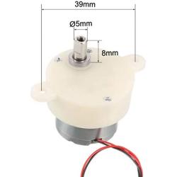 uxcell 2PCS DC 6V 5RPM High Torque Rotary Speed Cylinder Shape Deceleration Reducing Motor, 2-Wire Connecting