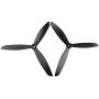 Upgraded Propellers Three Blades Main Blade Propeller Motor Covers for MJX B2 B3 Bugs Drone Replacement CCW CW RC Quadcopter Spare Parts Set (Black)